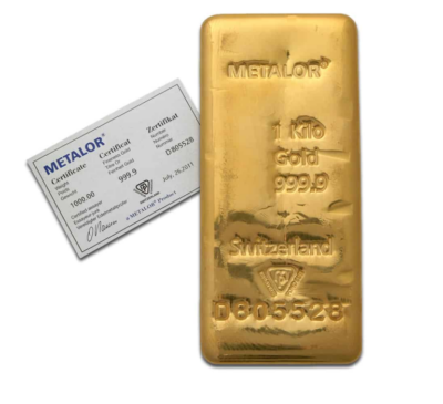1kg Gold Bar Metalor