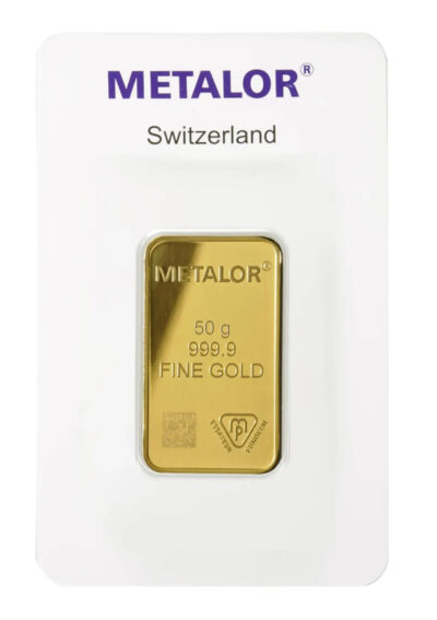 50g Gold Bar Metalor